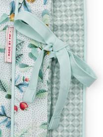 Baumwollperkal-Kopfkissenbezug Midnight Garden mit dekorativen Schleifen, floral/gemustert, Webart: Perkal Fadendichte 200 TC, Weiß, Mintgrün, Mehrfarbig, B 40 x L 80 cm