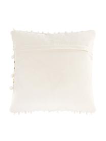 Kissenhülle Paco mit dekorativer Verzierung, 80% Baumwolle, 20% Wolle, Senfgelb, B 45 x L 45 cm