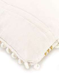 Povlak na polštář s ornamentem Paco, 80 % bavlna, 20 % vlna, Hořčičná žlutá, krémově bílá, Š 45 cm, D 45 cm