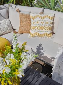 Housse de coussin 45x45 bohème Paco, 80 % coton, 20 % polyester, Jaune moutarde, larg. 45 x long. 45 cm