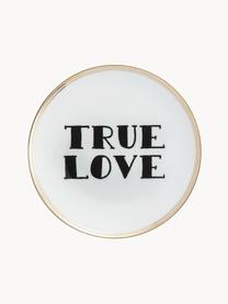 Porseleinen ontbijtbord True Love met opschrift, Porselein, True Love, Ø 17 cm