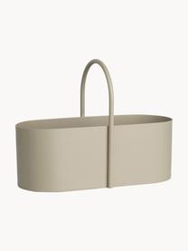 Contenitore portaoggetti in metallo Grib, Ferro verniciato a polvere, Beige chiaro, Larg. 35 x Prof. 17 cm