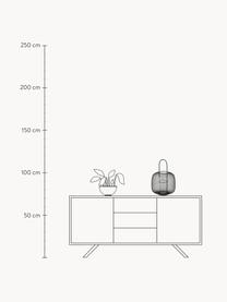 Handgefertigte Metall-Laterne Boden, Metall, pulverbeschichtet, Schwarz, Ø 30 x H 43 cm