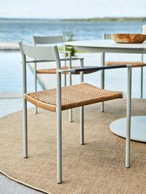 Tuinstoelen DK, 2 stuks, Frame: gecoat aluminium, Zitvlak: vlechtwerk, Saliegroen, beige, B 55 x D 54 cm