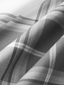 Geruite perkalkatoenen dekbedovertrek Scarlet, Weeftechniek: perkal Draaddichtheid 180, Grijs, wit, B 200 x L 200 cm