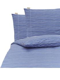 Renforcé dekbedovertrek No way out, Weeftechniek: renforcé, Blauw, wit, 240 x 220 cm + 2 kussenhoezen 60 x 70 cm