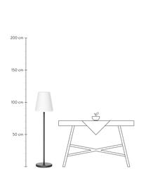 Solarna lampa zewnętrzna z funkcją przyciemniania i pilotem Lola, Biały, czarny, Ø 28 x W 119 cm