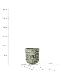 Ręcznie wykonany komplet kubków w stylu marokańskim Rani, 3 elem., Kamionka, Zielony, żółty, czerwony, Ø 8 x W 9 cm, 200 ml