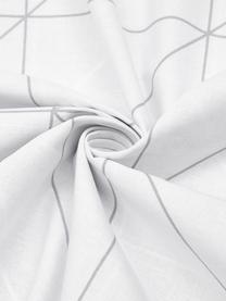 Dwustronna pościel z bawełny renforcé Marla, Szary, biały, 135 x 200 cm + 1 poduszka 80 x 80 cm