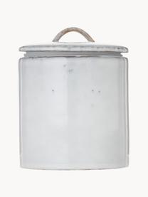 Handgemaakte opbergpot Nordic Sand, Keramiek, Lichtgrijs, gespikkeld, Ø 12 x H 12 cm, 1 L