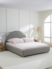 Letto imbottito Ebba, Rivestimento: 100% polipropilene Con 23, Tessuto grigio, Larg. 140 x Lung. 200 cm