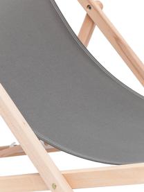 Tumbona plegable Hot Summer, Estructura: madera de haya, Gris, madera de haya, An 96 x F 56 cm