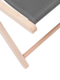 Składany leżak Hot Summer, Stelaż: drewno bukowe, Szary, drewno bukowe, S 96 x G 56 cm
