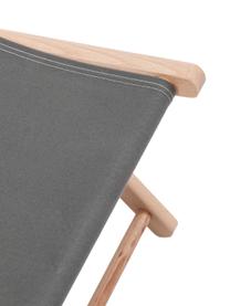 Tumbona plegable Hot Summer, Estructura: madera de haya, Gris, madera de haya, An 96 x F 56 cm