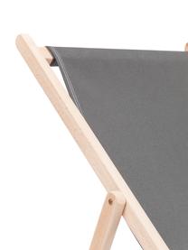 Tumbona plegable Hot Summer, Estructura: madera de haya, Gris, madera de haya, An 96 x F 56 cm