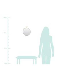 Okrągłe lustro ścienne Loop, Krawędź: odcienie mosiądzu Lustro: szkło lustrzane, Ø 32 cm