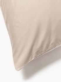 Povlak na polštář z bavlněného saténu Comfort, Světle béžová, Š 40 cm, D 80 cm
