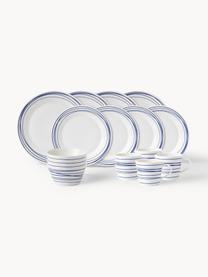 Súprava riadu z porcelánu Pacific Blue, 4 osoby (16 dielov), Porcelán, Podšité, 4 osoby (16 dielov)