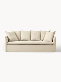 Sofa Mila (3-Sitzer), Bezug: 100% Polyester Der hochwe, Gestell: Kieferholz, Faserplatte, , Webstoff Dunkelbeige, B 220 x T 93 cm