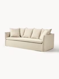 Sofa Mila (3-Sitzer), Bezug: 100% Polyester Der hochwe, Gestell: Kieferholz, Faserplatte, , Webstoff Dunkelbeige, B 220 x T 93 cm