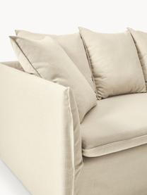 Sofa Mila (3-Sitzer), Bezug: 100% Polyester Der hochwe, Gestell: Kieferholz, Faserplatte, , Webstoff Dunkelbeige, B 220 x T 93 cm