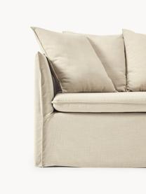 Sofa Mila (3-Sitzer), Bezug: 100% Polyester Der hochwe, Gestell: Kieferholz, Faserplatte, , Webstoff Dunkelbeige, B 220 x T 93 cm