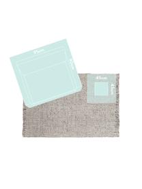 Tapis en laine gris clair tissé main Alvin, Gris chiné