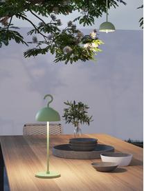 Lampada piccola da esterno a LED con luce regolabile Hook, Lampada: alluminio rivestito, Verde salvia, Ø 11 x Alt. 36 cm