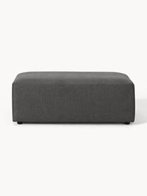 Pouf XL Melva, larg 116 x prof. 72 cm, Tissu anthracite, larg. 116 x prof. 72 cm