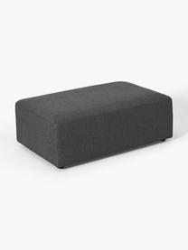 Pouf XL Melva, larg 116 x prof. 72 cm, Tissu anthracite, larg. 116 x prof. 72 cm