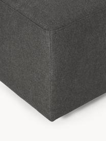 Pouf XL Melva, larg 116 x prof. 72 cm, Tissu anthracite, larg. 116 x prof. 72 cm