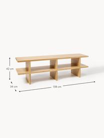 Holz-Lowboard Kona, Mitteldichte Spanplatte mit Eichenholzfurnier, lackiert

Dieses Produkt wird aus nachhaltig gewonnenem, FSC®-zertifiziertem Holz gefertigt., Helles Eichenholz, B 138 x H 42 cm