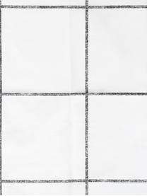 Funda nórdica de percal Juna, Blanco y negro a cuadros, Cama 90 cm (150 x 220 cm)