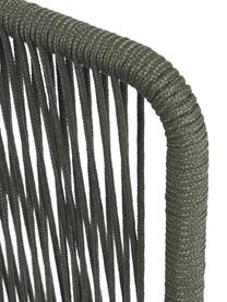 Garten-Loungesessel Nadin mit geflochtenem Seil, Gestell: Metall, verzinkt und lack, Bezug: Polyester, Graugrün, B 74 x T 65 cm