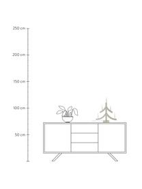 Houten kerstboom Pagod met LED-kaarsen, Frame: hout, Beige, wit, B 40 x H 48 cm