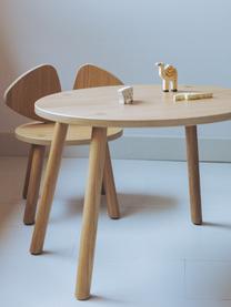 Mesa infantil ovalada de madera Mouse, Chapa de madera de roble barnizada

Este producto está hecho de madera de origen sostenible y con certificación FSC®., Madera de roble, An 60 x F 46 cm