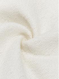 Federa arredo color bianco crema con nappe decorative Lori, 100% cotone, Bianco, Larg. 30 x Lung. 50 cm