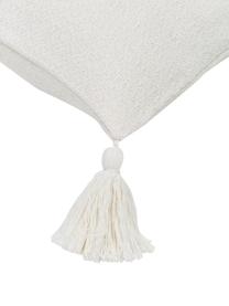 Housse de coussin rectangulaire blanche Lori, 100 % coton, Blanc, larg. 30 x long. 50 cm