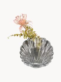 Mundgeblasene Vase Shelby in Muschel-Form, H 17 cm, Glas, mundgeblasen, Transparent, B 20 x H 17 cm