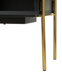 Sideboard Jesper, Korpus: Mitteldichte Holzfaserpla, Füße: Metall, lackiert, Schwarz, Goldfarben, B 160 x H 80 cm