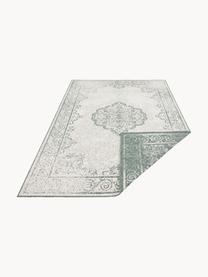 Tapis réversible intérieur-extérieur aspect vintage vert/crème Cebu, 100 % polypropylène, Vert sauge, blanc cassé, larg. 160 x long. 230 cm (taille M)