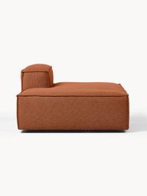 Ottomane-Modul Lennon, Bezug: 100 % Polyester Der strap, Gestell: Massives Kiefernholz FSC-, Füße: Kunststoff, Webstoff Terrakotta, B 150 x T 123 cm, Rückenlehne rechts