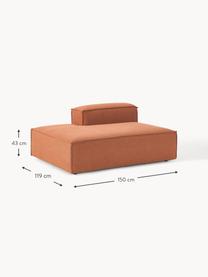 Chaise longue module Lennon, Bekleding: 100% polyester De slijtva, Frame: massief grenenhout, multi, Poten: kunststof Dit product is , Geweven stof terracotta, B 150 x D 119 cm, rugleuning rechts