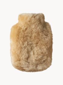 Borsa acqua calda fatta a mano in pelle di alpaca Calmo, 1,8 L, Rivestimento: pelle di alpaca, Interno: termoplastico, Beige, Larg. 25 x Lung. 35 cm