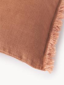 Housse de coussin pur lin avec franges Luana, 100 % pur lin

Le lin est naturellement doté d'un toucher plutôt rugueux et d'un aspect froissé
Sa résistance élevée au accrocs lui confère robustesse et longévité, Terracotta, larg. 40 x long. 40 cm