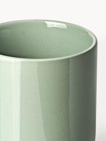 Tasses à café en porcelaine Nessa, 4 pièces, Porcelaine de haute qualité, émaillé, Vert sauge, haute brillance, Ø 8 x haut. 10 cm, 200 ml