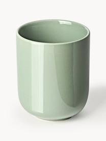 Porcelánové pohárky na kávu Nessa, 4 ks, Vysoce kvalitní tvrdý porcelán, glazovaný, Šalvějově zelená, lesklá, Ø 8 cm, V 10 cm, 200 ml