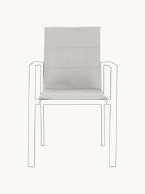Outdoor stoelkussen Konnor, 100% polypropyleen, Grijs, B 46 x L 88 cm