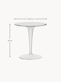Okrúhly odkladací stolík Tip Top, Akrylové sklo, Priehľadná, Ø 49 x V 50 cm