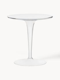 Tavolino rotondo Tip Top, Vetro acrilico, Trasparente, Ø 49 x Alt. 50 cm